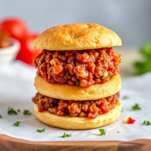 A stack of freshly made vetkoek filled with savory mince, a popular South African snack.