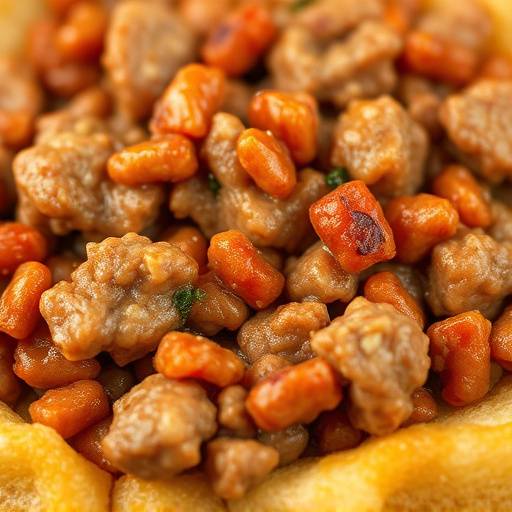 A vetkoek filled with mince, showcasing its golden-brown exterior and savory filling.