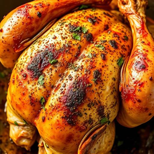 Roast Chicken, a classic roast chicken with herbs and spices